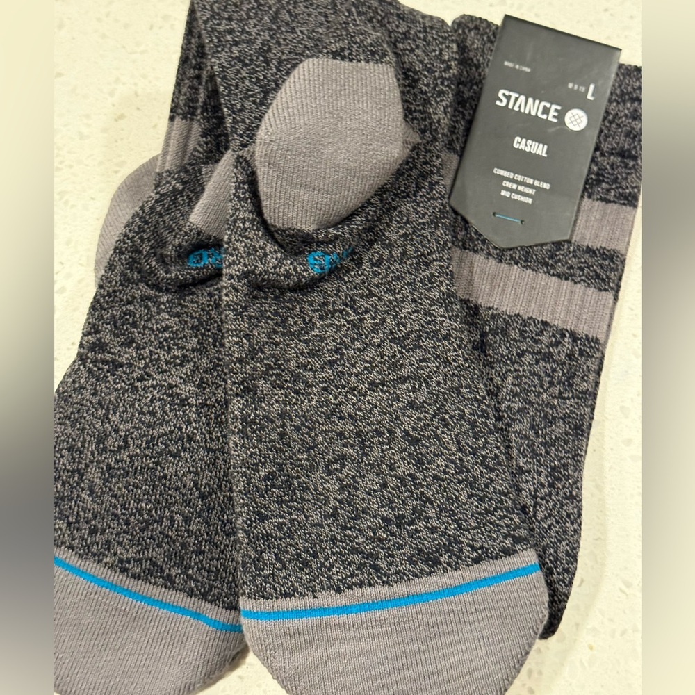 Stance Charcoal and Light Gray Crew Socks 2 Packs - Picture 5 of 5